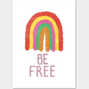 Be Free Rainbow - ellssmurphy designs Posters and Art